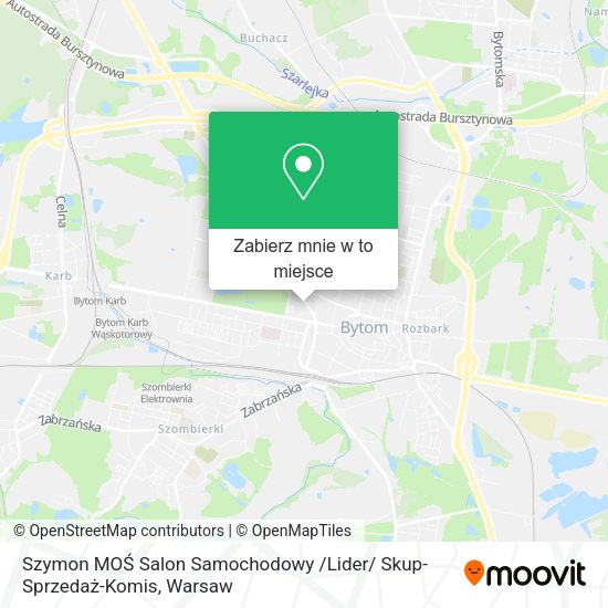 Mapa Szymon MOŚ Salon Samochodowy /Lider/ Skup-Sprzedaż-Komis