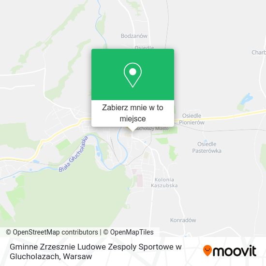 Mapa Gminne Zrzesznie Ludowe Zespoly Sportowe w Glucholazach