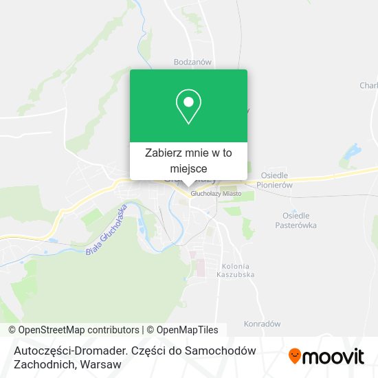 Mapa Autoczęści-Dromader. Części do Samochodów Zachodnich