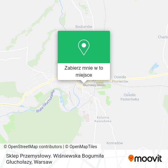 Mapa Sklep Przemysłowy. Wiśniewska Bogumiła Głuchołazy