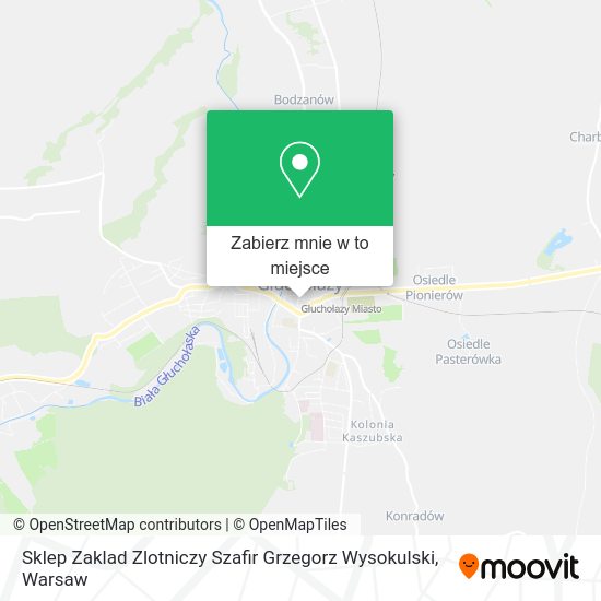 Mapa Sklep Zaklad Zlotniczy Szafir Grzegorz Wysokulski