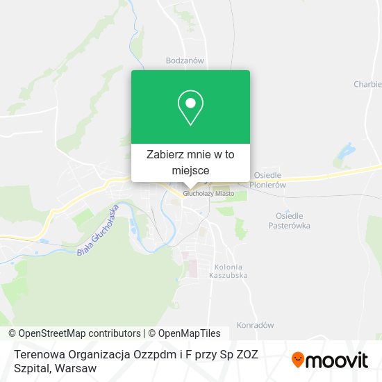 Mapa Terenowa Organizacja Ozzpdm i F przy Sp ZOZ Szpital