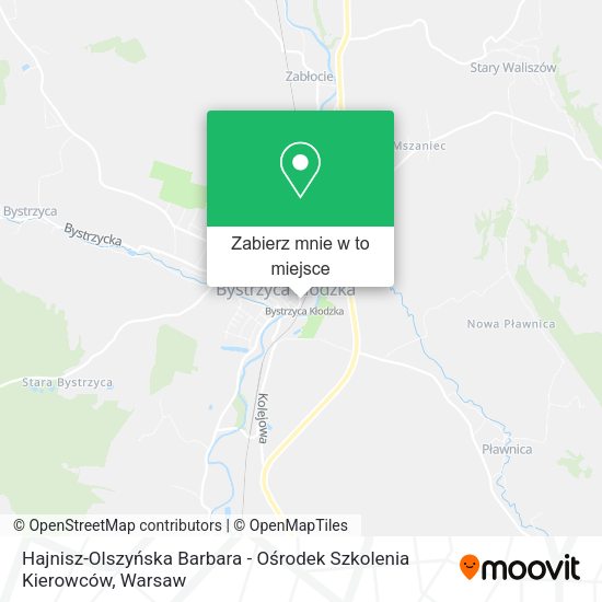 Mapa Hajnisz-Olszyńska Barbara - Ośrodek Szkolenia Kierowców