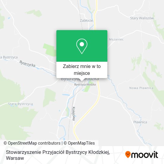 Mapa Stowarzyszenie Przyjaciół Bystrzycy Kłodzkiej