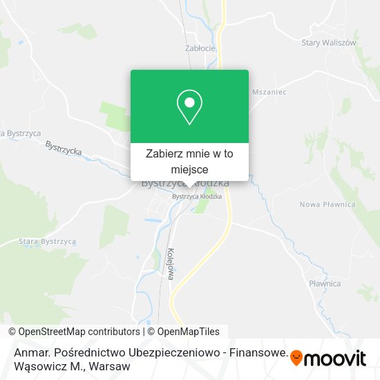 Mapa Anmar. Pośrednictwo Ubezpieczeniowo - Finansowe. Wąsowicz M.