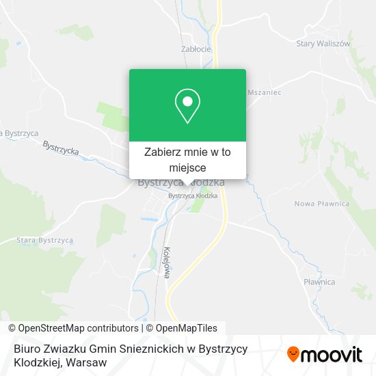 Mapa Biuro Zwiazku Gmin Snieznickich w Bystrzycy Klodzkiej