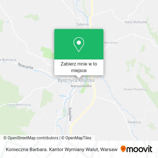 Mapa Konieczna Barbara. Kantor Wymiany Walut