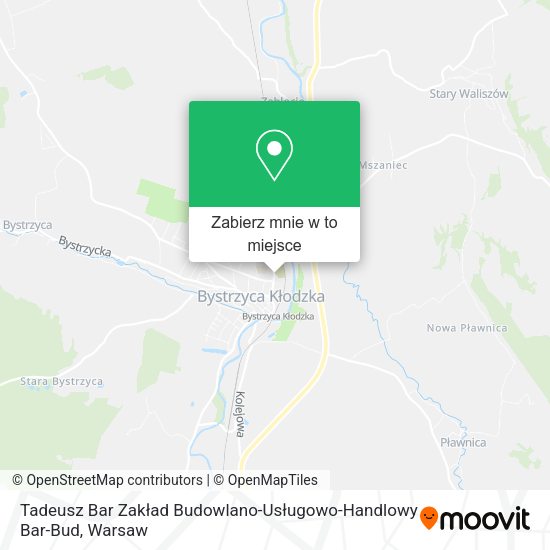 Mapa Tadeusz Bar Zakład Budowlano-Usługowo-Handlowy Bar-Bud