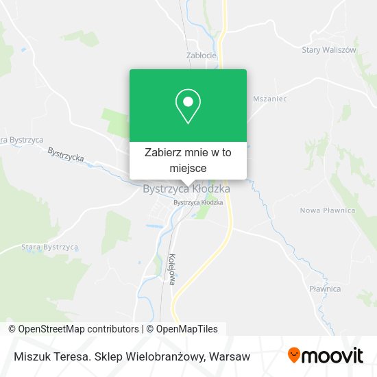 Mapa Miszuk Teresa. Sklep Wielobranżowy