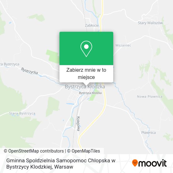 Mapa Gminna Spoldzielnia Samopomoc Chlopska w Bystrzycy Klodzkiej