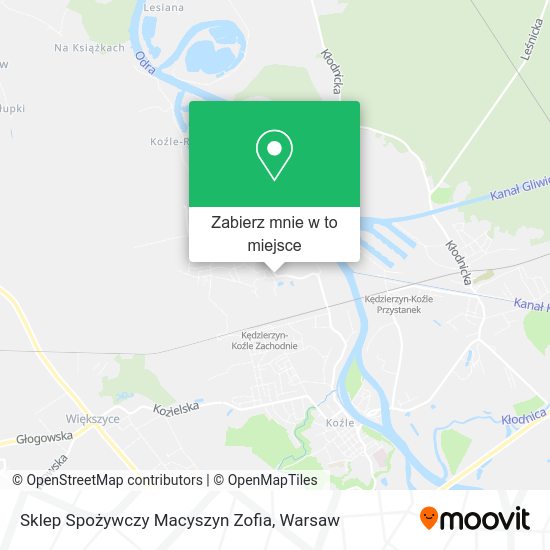 Mapa Sklep Spożywczy Macyszyn Zofia