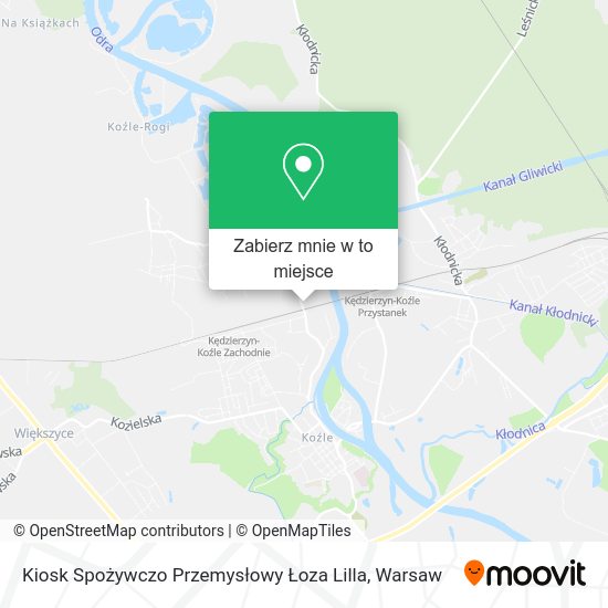 Mapa Kiosk Spożywczo Przemysłowy Łoza Lilla