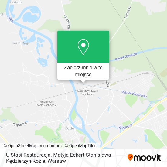 Mapa U Stasi Restauracja. Matyja-Eckert Stanisława Kędzierzyn-Koźle