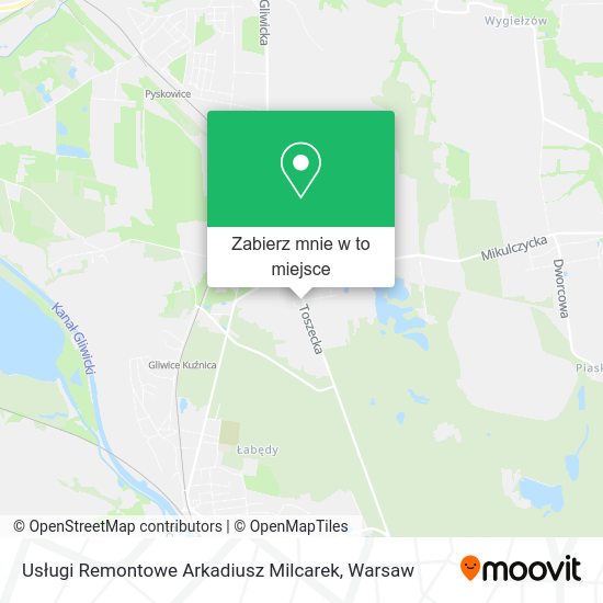 Mapa Usługi Remontowe Arkadiusz Milcarek