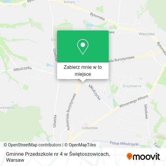 Mapa Gminne Przedszkole nr 4 w Świętoszowicach