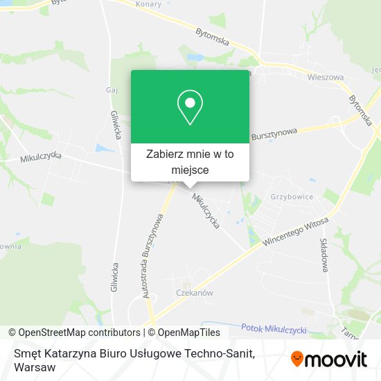 Mapa Smęt Katarzyna Biuro Usługowe Techno-Sanit