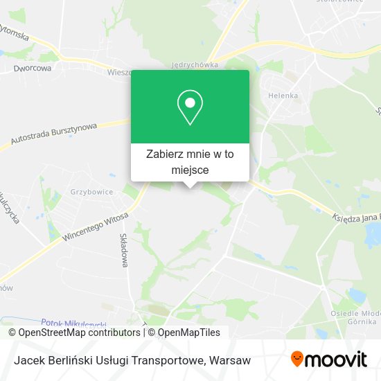 Mapa Jacek Berliński Usługi Transportowe