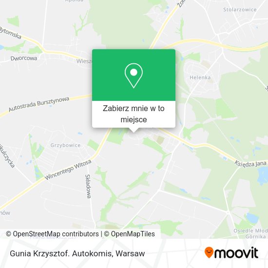 Mapa Gunia Krzysztof. Autokomis