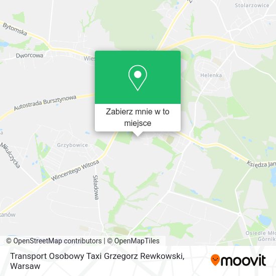 Mapa Transport Osobowy Taxi Grzegorz Rewkowski