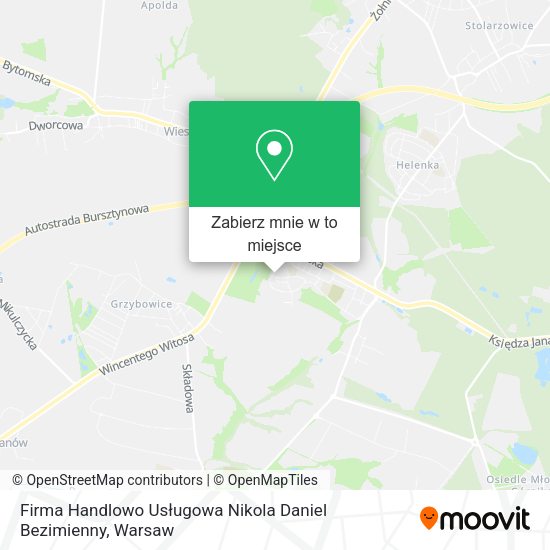 Mapa Firma Handlowo Usługowa Nikola Daniel Bezimienny