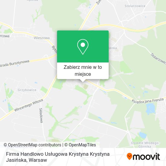 Mapa Firma Handlowo Usługowa Krystyna Krystyna Jasińska