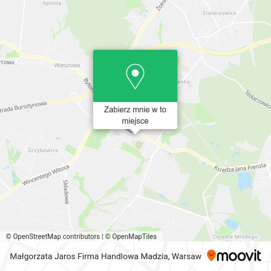 Mapa Małgorzata Jaros Firma Handlowa Madzia