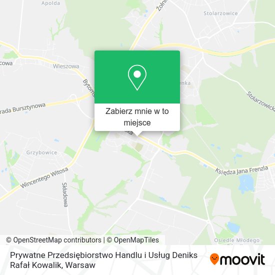 Mapa Prywatne Przedsiębiorstwo Handlu i Usług Deniks Rafał Kowalik