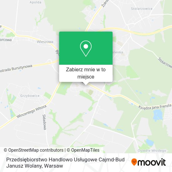 Mapa Przedsiębiorstwo Handlowo Usługowe Cajmd-Bud Janusz Wolany