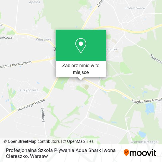 Mapa Profesjonalna Szkoła Pływania Aqua Shark Iwona Ciereszko