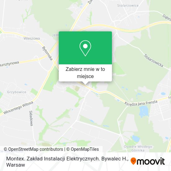 Mapa Montex. Zakład Instalacji Elektrycznych. Bywalec H.