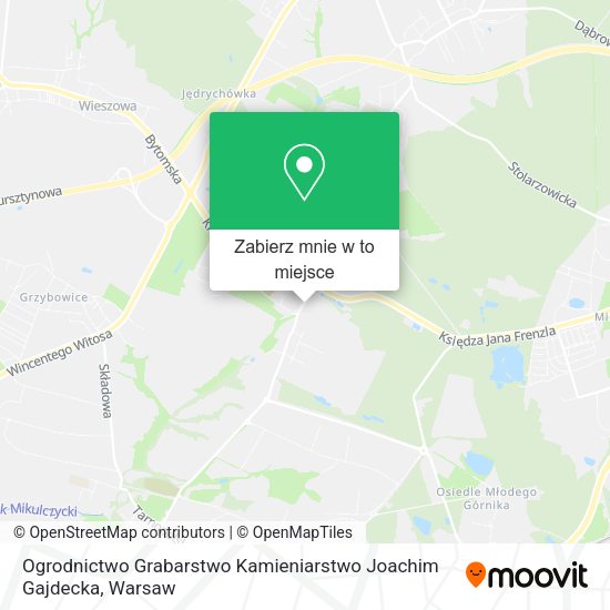 Mapa Ogrodnictwo Grabarstwo Kamieniarstwo Joachim Gajdecka