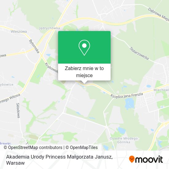 Mapa Akademia Urody Princess Małgorzata Janusz