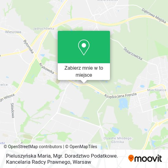 Mapa Pieluszyńska Maria, Mgr. Doradztwo Podatkowe. Kancelaria Radcy Prawnego