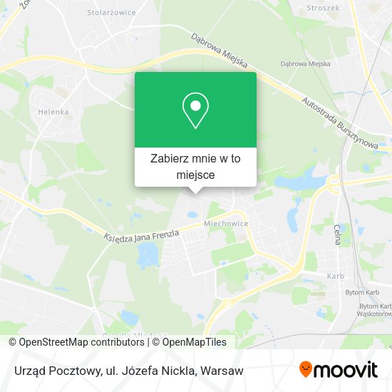 Mapa Urząd Pocztowy, ul. Józefa Nickla