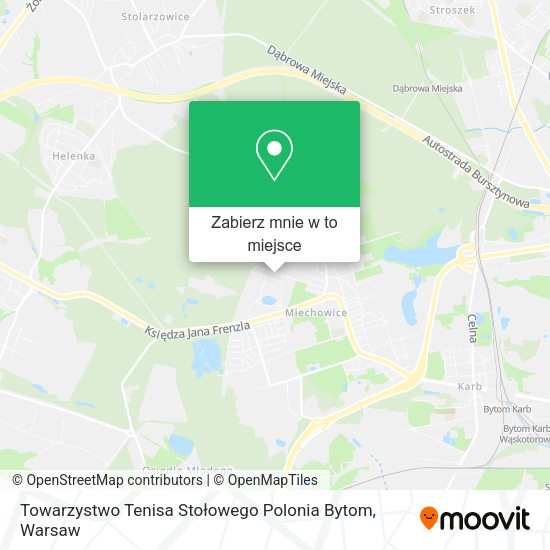 Mapa Towarzystwo Tenisa Stołowego Polonia Bytom