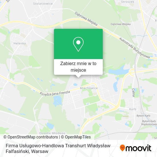 Mapa Firma Usługowo-Handlowa Transhurt Władysław Falfasiński