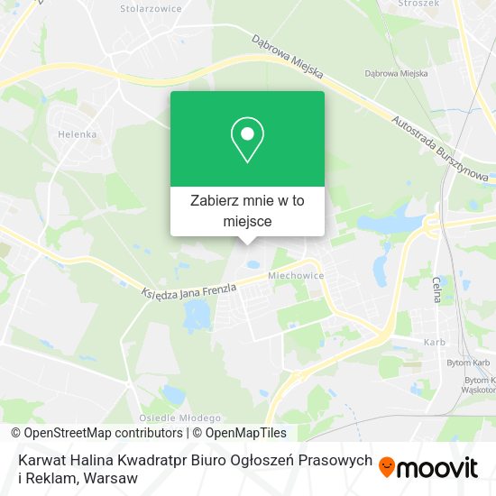 Mapa Karwat Halina Kwadratpr Biuro Ogłoszeń Prasowych i Reklam