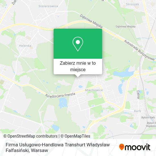 Mapa Firma Usługowo-Handlowa Transhurt Władysław Falfasiński