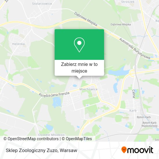 Mapa Sklep Zoologiczny Zuzo