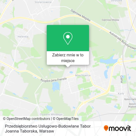 Mapa Przedsiębiorstwo Usługowo-Budowlane Tabor Joanna Taborska