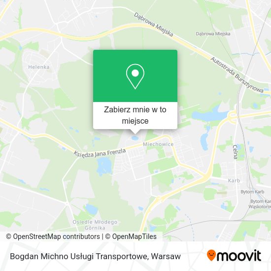 Mapa Bogdan Michno Usługi Transportowe