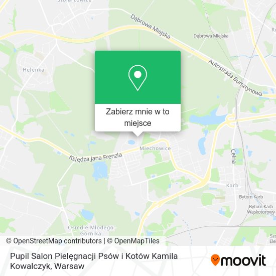 Mapa Pupil Salon Pielęgnacji Psów i Kotów Kamila Kowalczyk