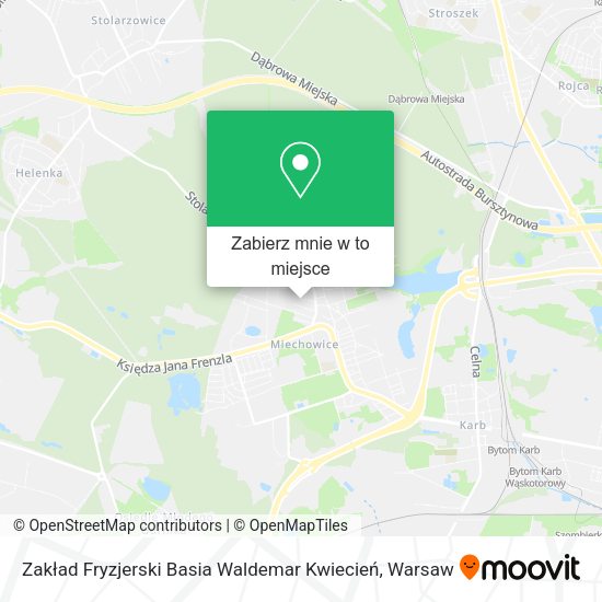 Mapa Zakład Fryzjerski Basia Waldemar Kwiecień