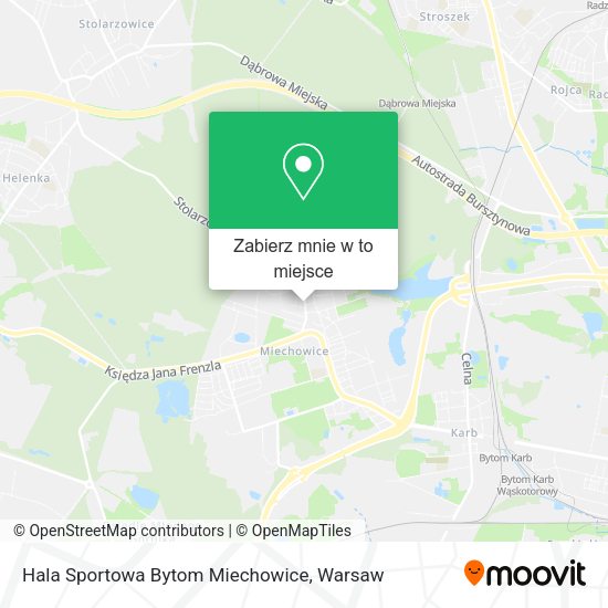 Mapa Hala Sportowa Bytom Miechowice