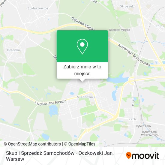 Mapa Skup i Sprzedaż Samochodów - Oczkowski Jan