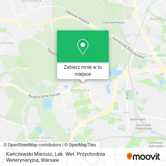 Mapa Kiełczewski Mariusz, Lek. Wet. Przychodnia Weterynaryjna