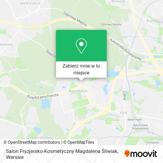 Mapa Salon Fryzjersko-Kosmetyczny Magdalena Śliwiak