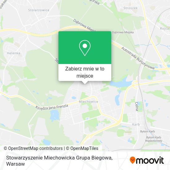 Mapa Stowarzyszenie Miechowicka Grupa Biegowa