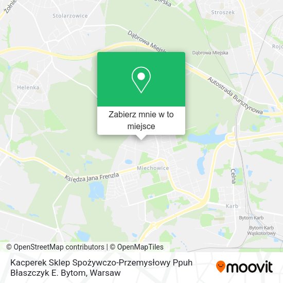 Mapa Kacperek Sklep Spożywczo-Przemysłowy Ppuh Błaszczyk E. Bytom