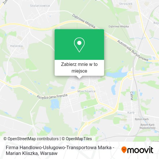 Mapa Firma Handlowo-Usługowo-Transportowa Marka - Marian Kliszka